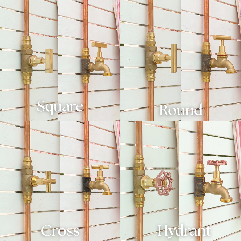 Haven Brass Copper Outdoor Shower Cold Water Foot Tap
