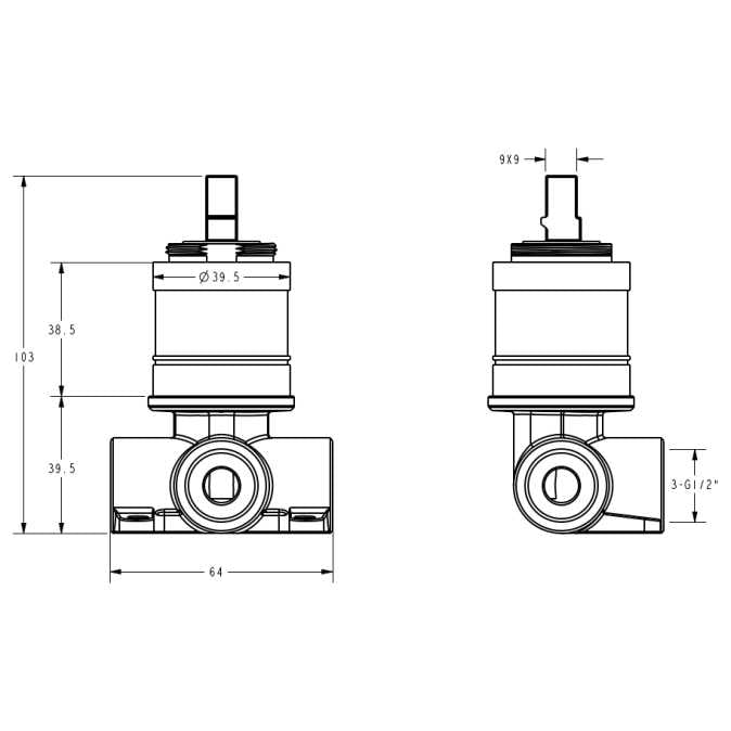 Ikon Clasico Wall Mixer Rough-In Body
