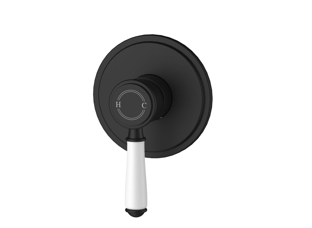 Ikon Clasico Wall Mixer Trim Kits - Matte Black