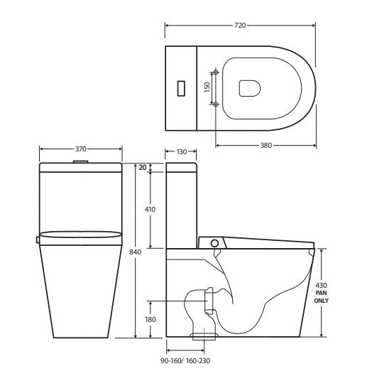 Fienza Sona Smart Toilet - White