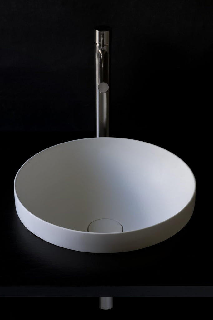 Kaskade Arundel Semi Inset Stone Basin - Matte White