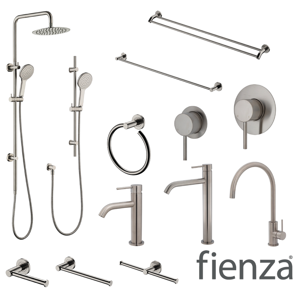 Fienza Kaya Tapware Shower Accessories Bathroom Package - Brushed Nickel