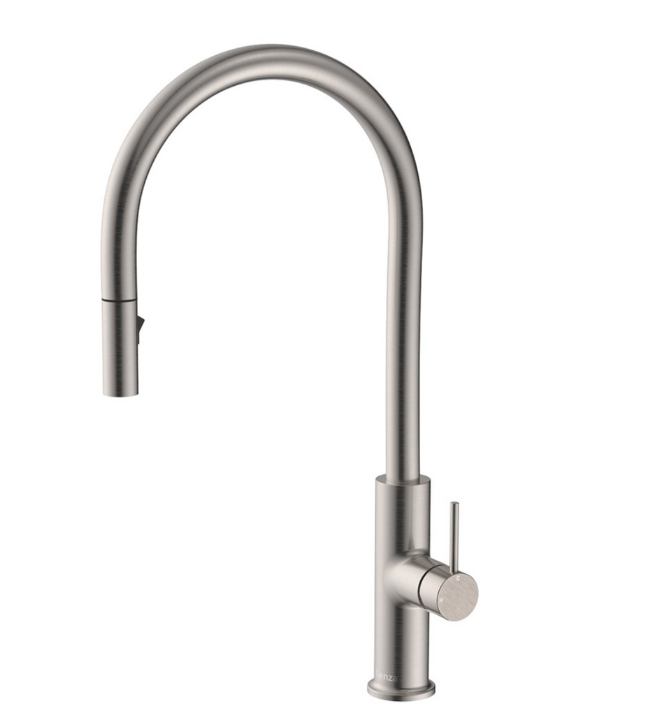 Fienza Kaya Pull Out Sink Mixer - Brushed Nickel