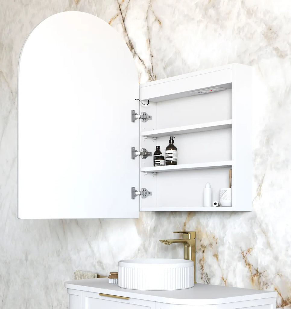 Otti Archie LED Shaving Cabinet - Matte White