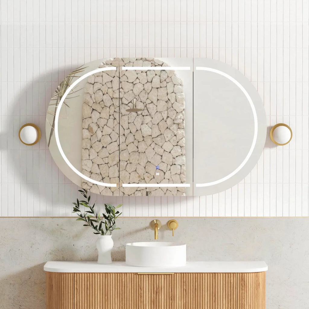 Otti Bondi LED Shaving Cabinet - Natural Oak