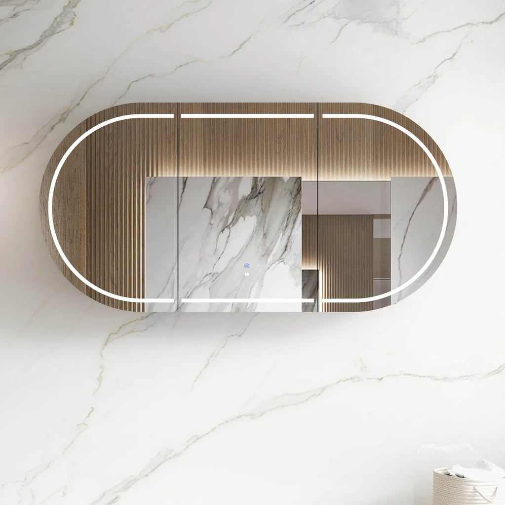 Otti Bondi LED Shaving Cabinet - Natural Oak