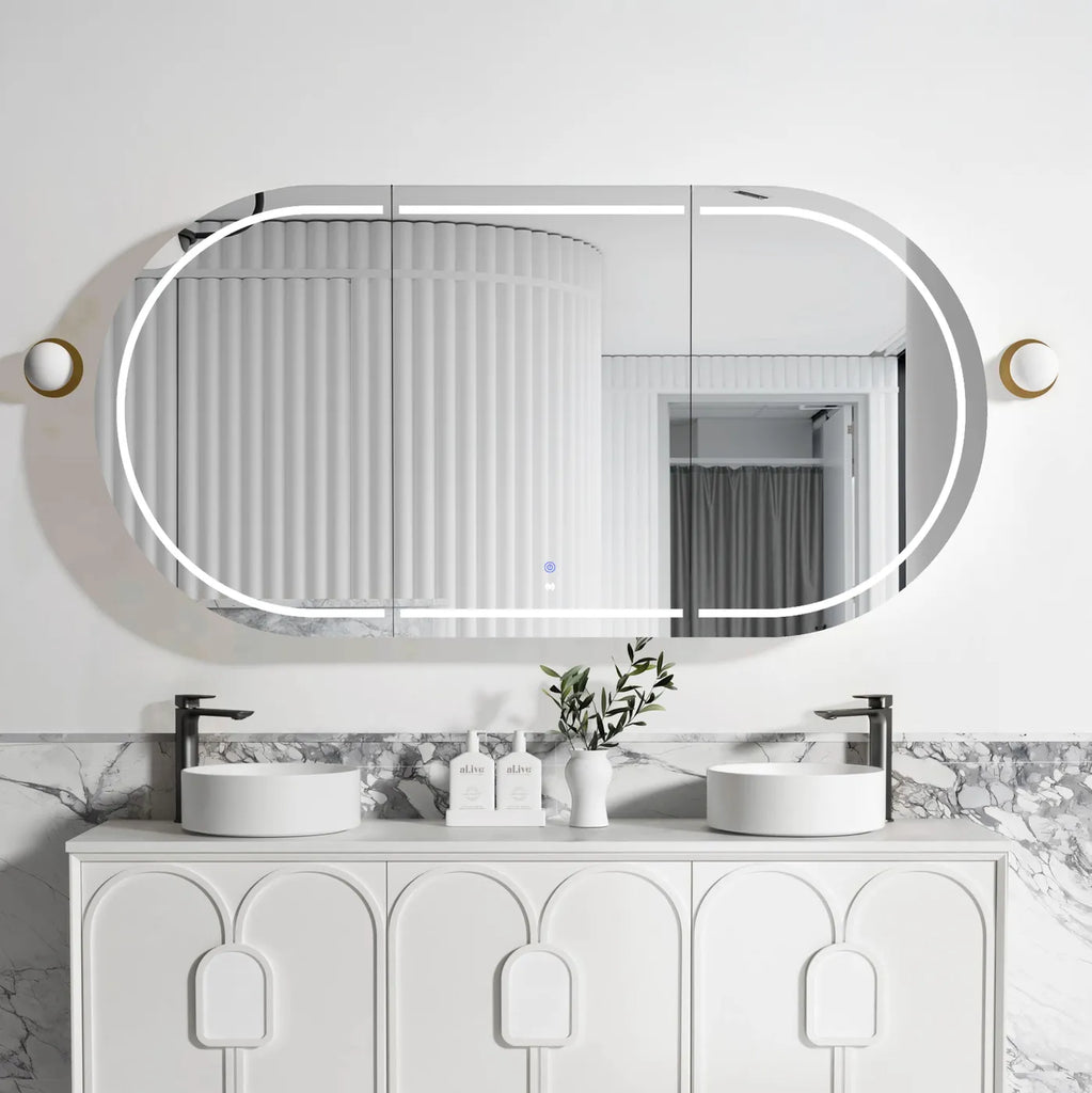Otti Bondi LED Shaving Cabinet - Matte White