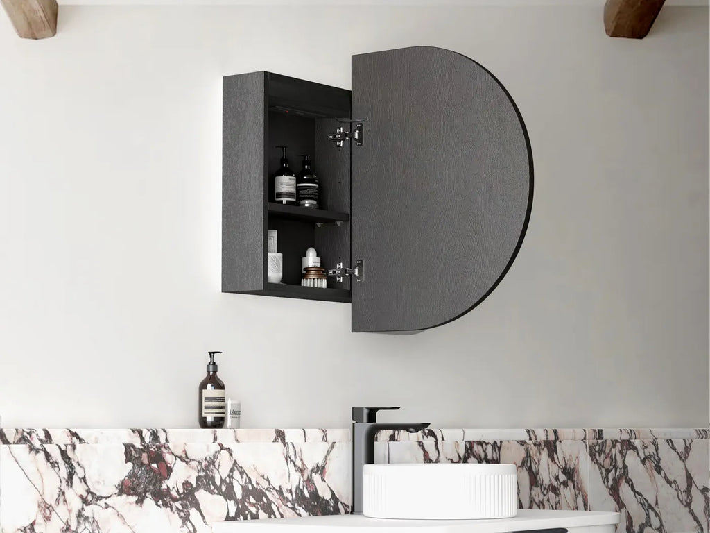 Otti Bondi LED Shaving Cabinet - Black Oak