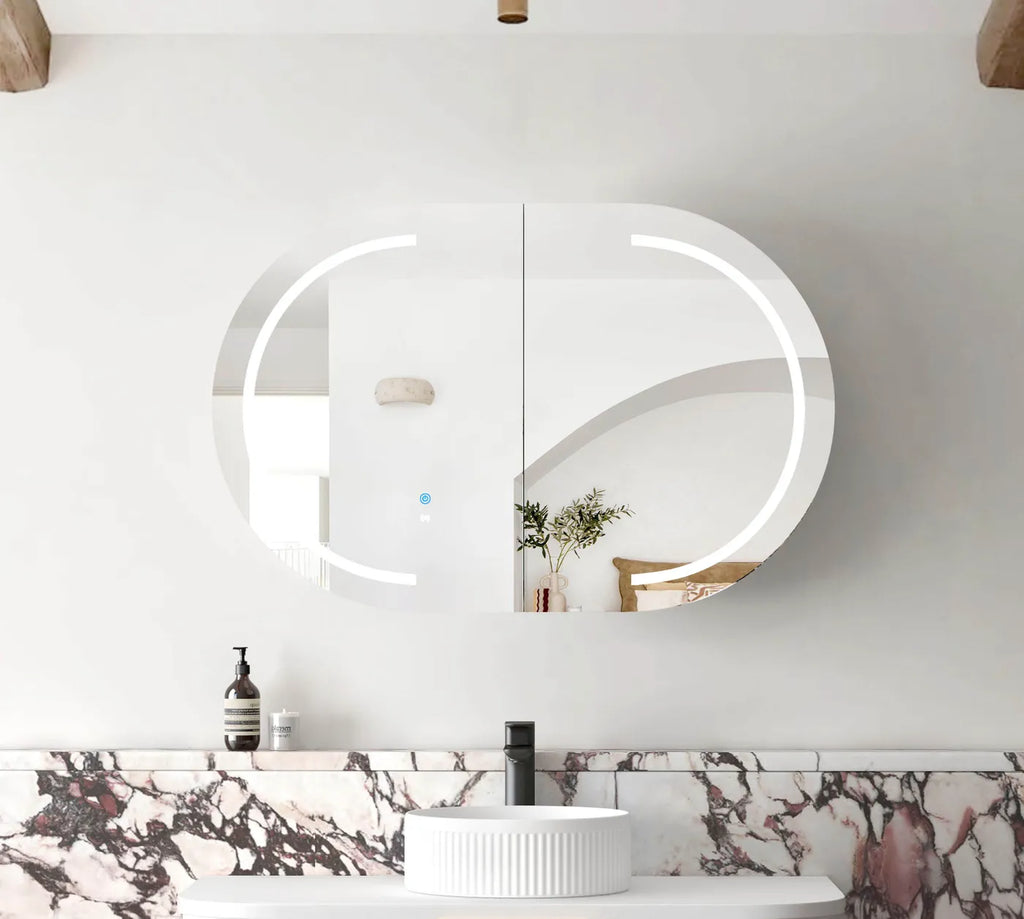 Otti Bondi LED Shaving Cabinet - Natural Oak