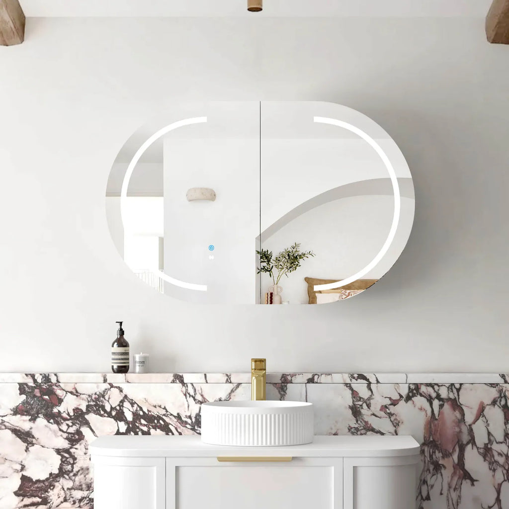 Otti Bondi LED Shaving Cabinet - Matte White