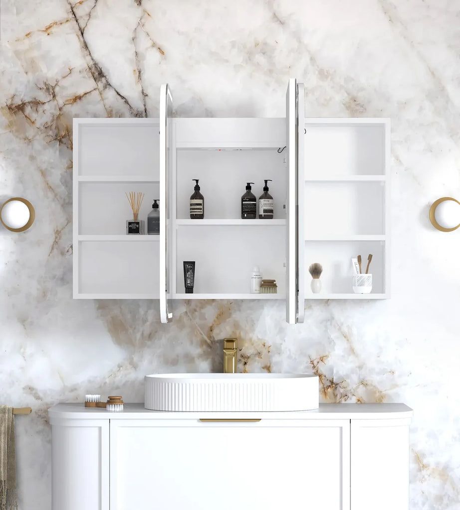 Otti Newport LED Shaving Cabinet - Matte White
