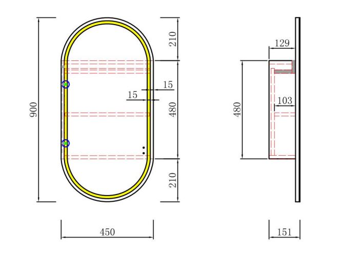 Aulic Beau Monde LED Shaving Cabinet