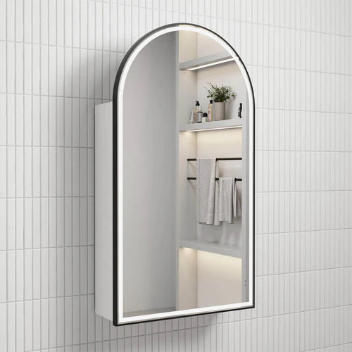 Aulic Canterbury LED Shaving Cabinet - Matte White