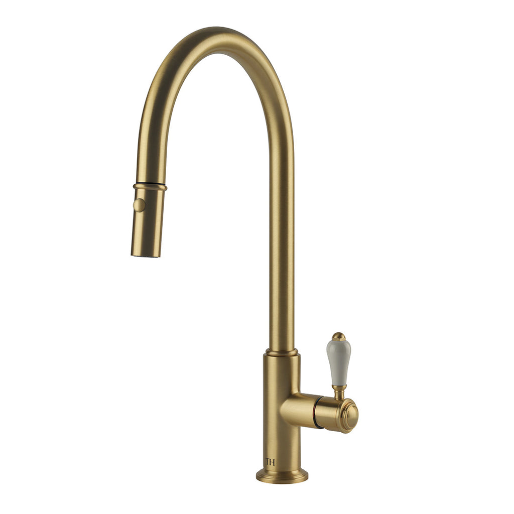 Turner Hastings Ludlow Pull Out Sink Mixer – Brushed Brass