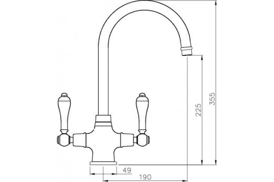 Turner Hastings Ludlow Double Mixer Tap – Chrome
