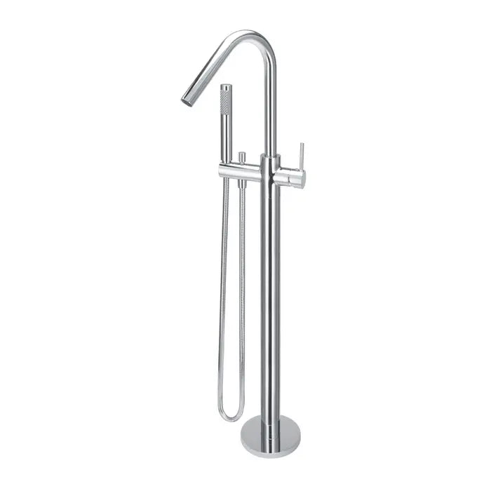 Meir Round Freestanding Bath Spout Plus Hand Shower - Chrome