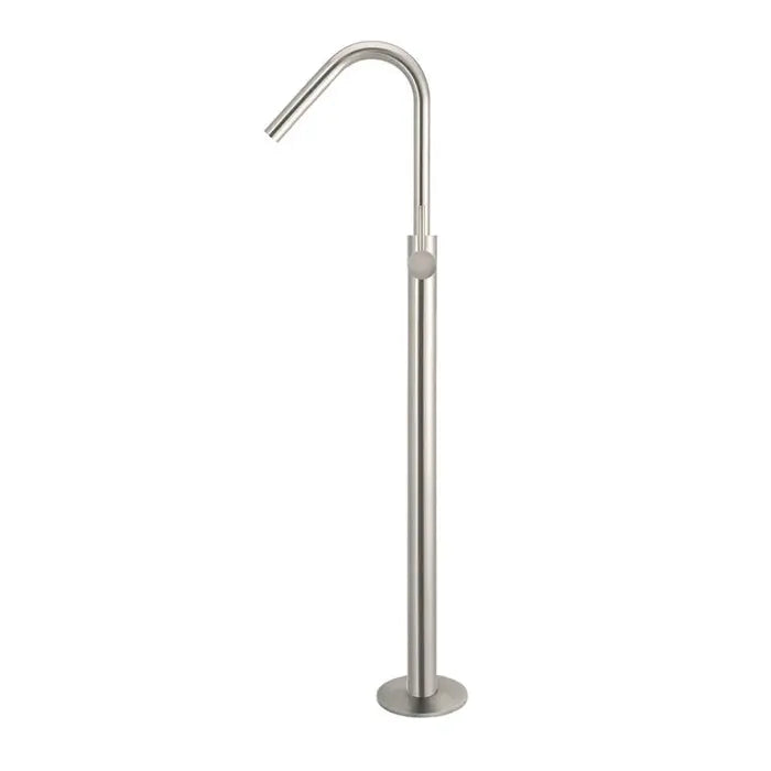 Meir Round Freestanding Bath Spout Plus Hand Shower - Brushed Nickel