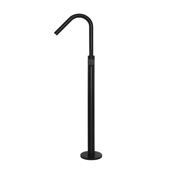 Meir Round Freestanding Bath Spout Plus Hand Shower - Matte Black