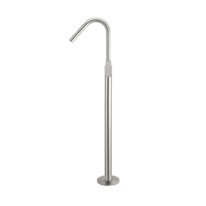 Meir Round Freestanding Bath Spout Plus Hand Shower - Brushed Nickel