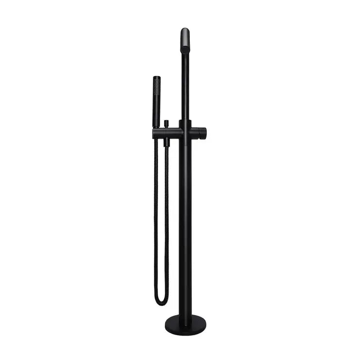 Meir Round Freestanding Bath Spout Plus Hand Shower - Matte Black