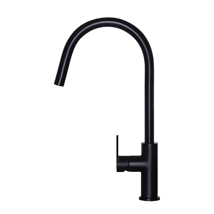 Meir Round Piccola Pull Out Kitchen Mixer Tap - Matte Black