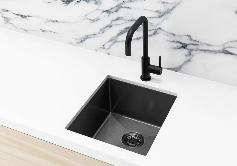 Meir Kitchen Single Bowl Sink 380 x 440 - Gunmetal Black