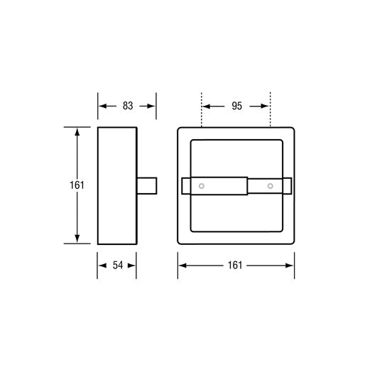 Metlam Single Toilet Roll Holder Without Hood - Satin Stainless Steel