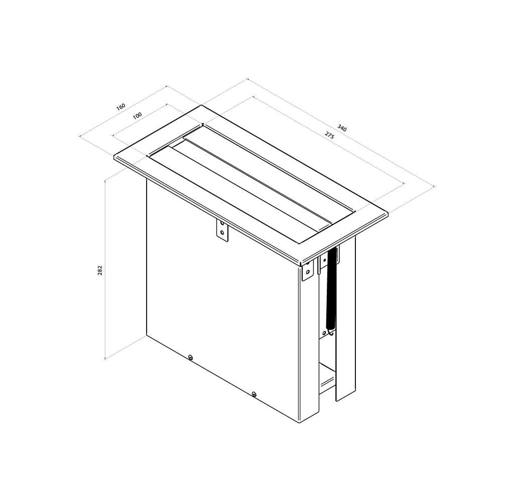 Metlam Counter Top Recessed Paper Towel Dispenser - Satin Stainless Steel