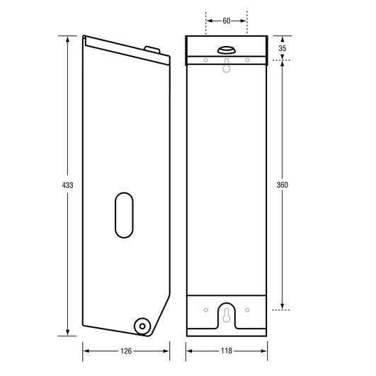 Metlam Lockable Toilet Roll Dispenser - White Powder Coat