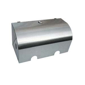 Metlam Double Toilet Roll Holder Lockable - Satin Stainless Steel