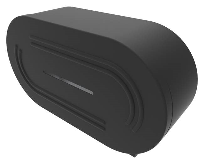 Metlam Double Jumbo Toilet Roll Dispenser - Designer Black