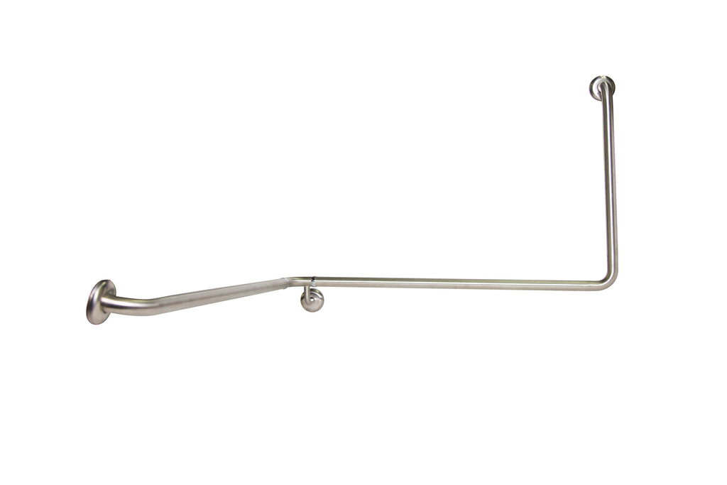 Metlam 90° Flush Mount Wrap Around Grab Rail Modular - Satin Stainless Steel