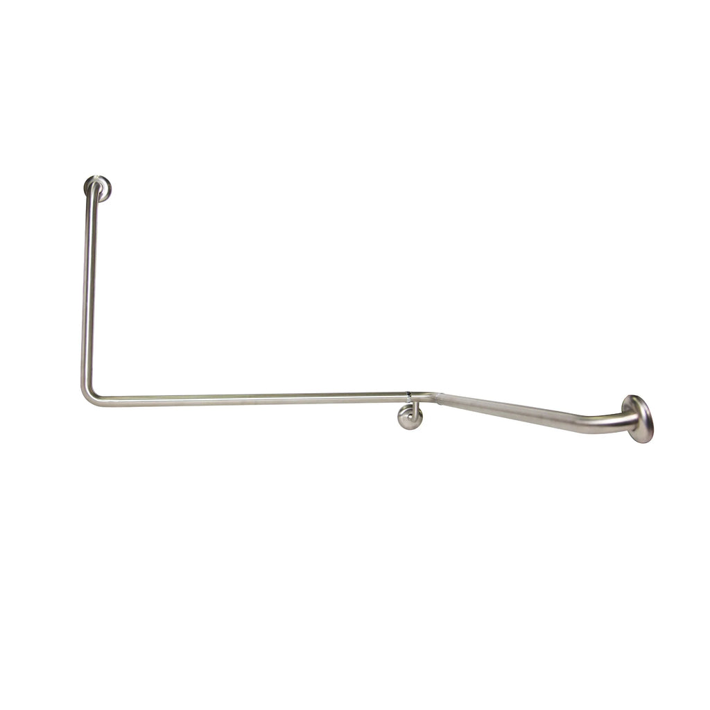 Metlam 90° Flush Mount Wrap Around Grab Rail Modular - Antimicrobial