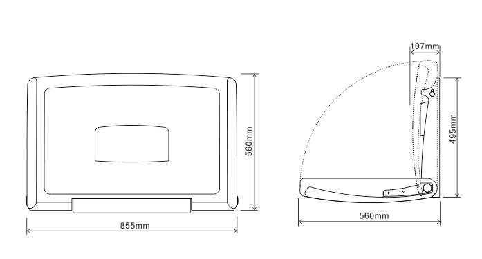 Metlam Horizontal Baby Change Station - Off White