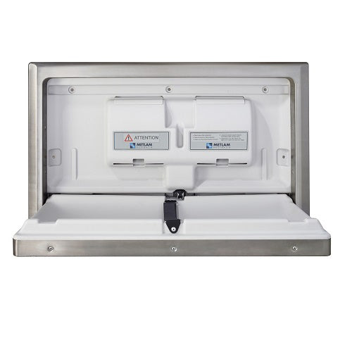 Metlam Recessed Horizontal Baby Change Station - Stainless Steel