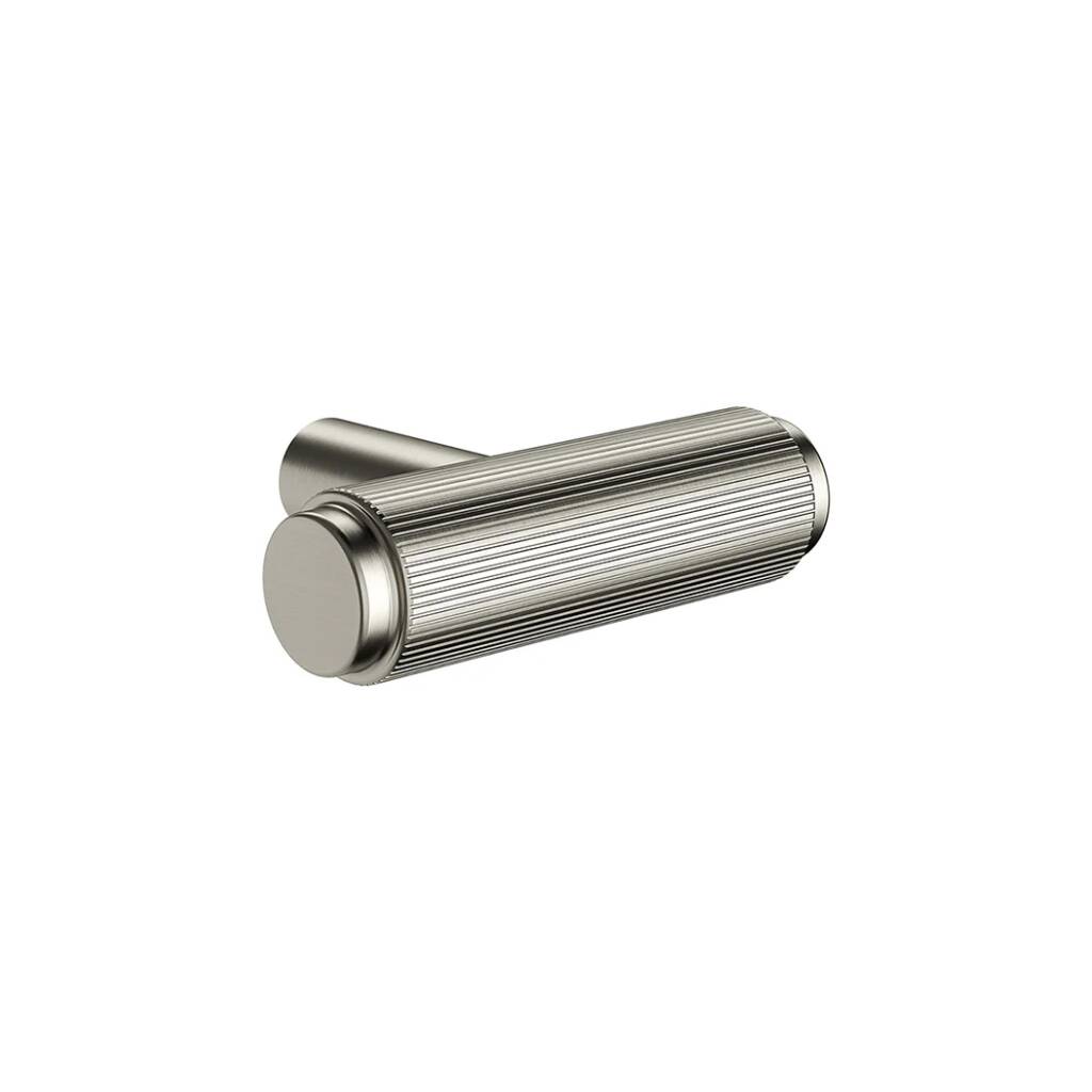 Meir Öppen T-Pull Cabinet Handle (Linear Knurled) - Brushed Nickel