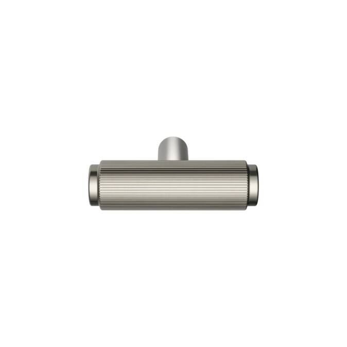 Meir Öppen T-Pull Cabinet Handle (Linear Knurled) - Brushed Nickel