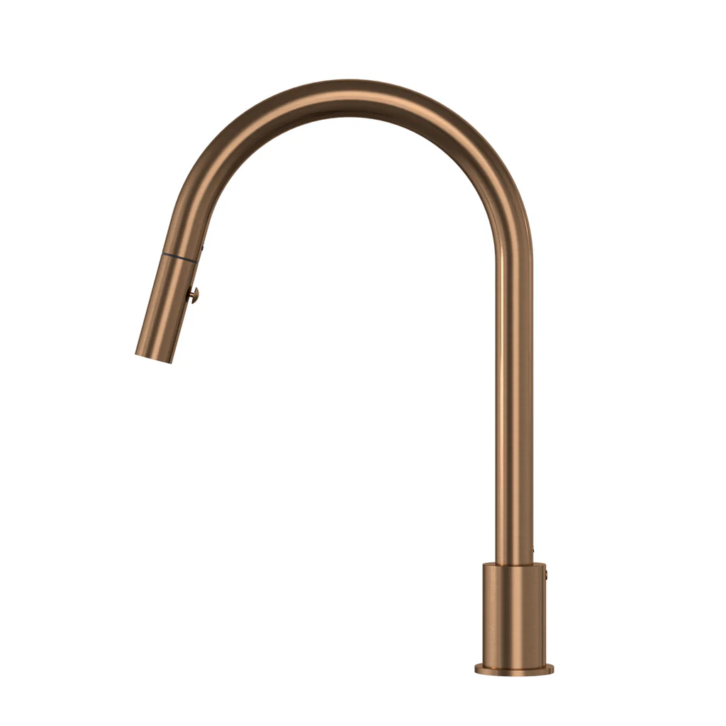 Meir Kitchen Hob Spout with Pull Out Nozzle - Lustre Bronze