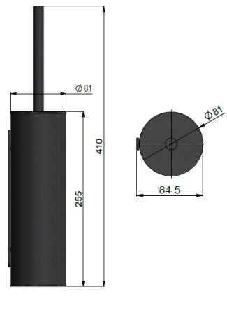 Meir Round Toilet Brush & Holder - Lustre Bronze