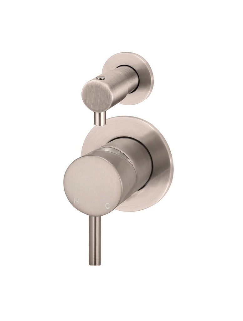 Meir Round Wall Mixer Diverter Finish Only - Champagne Rose Gold