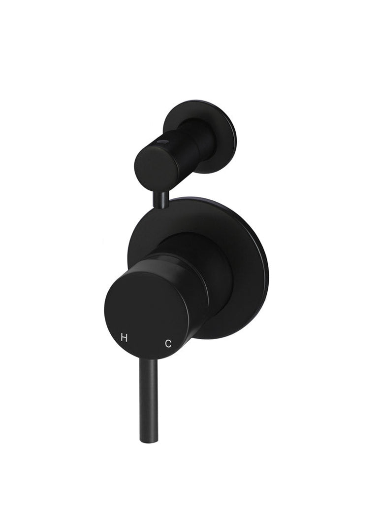 Meir Round Wall Mixer Diverter Finish Only - Matte Black