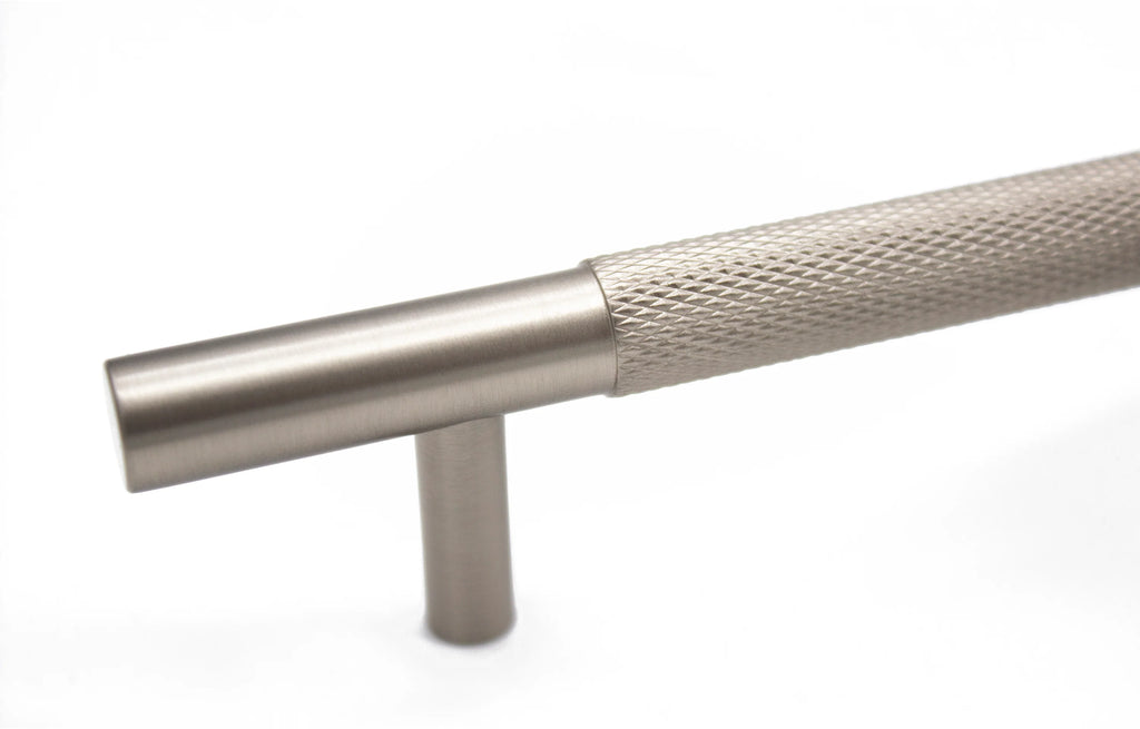 Manovella Brushed Nickel Knurled Drawer Pull - Charmian