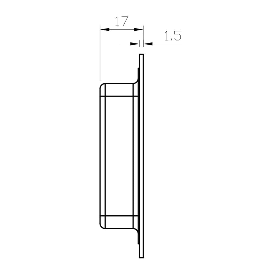 Manovella Sliding Door Flush Pull 250mm x 80mm - Matte Black