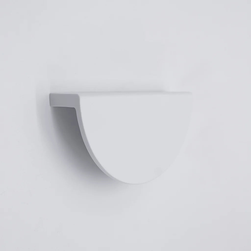 Manovella Half Moon Cabinet Pull - Iris - White