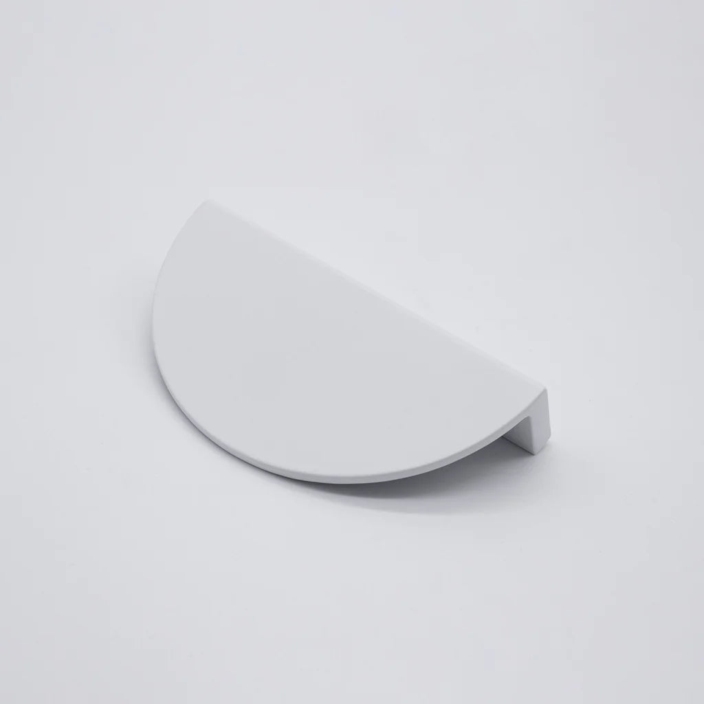Manovella Half Moon Cabinet Pull - Iris - White