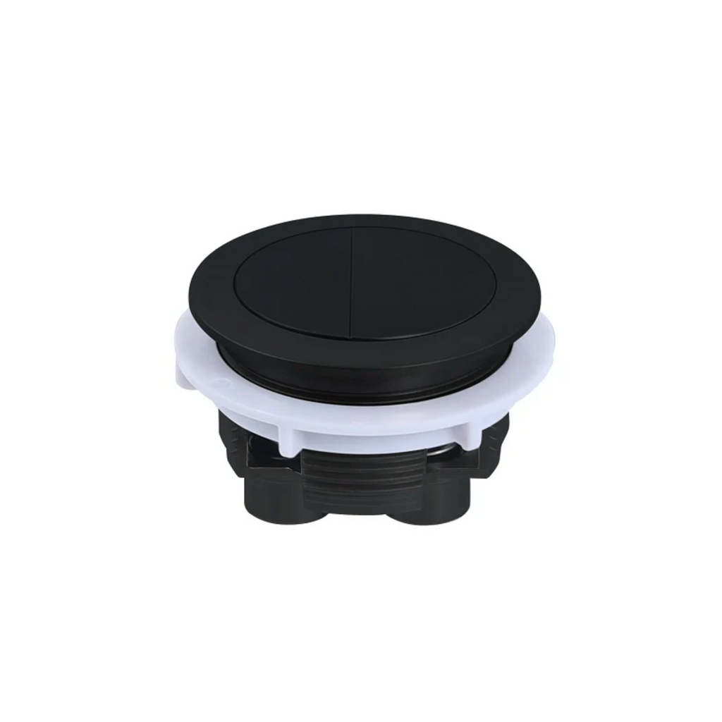 Round Toilet Flush Button Matte Black