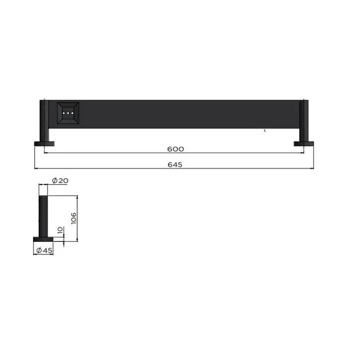 Meir Round Bathroom Shelf - Matte Black