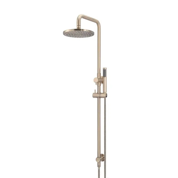 Meir Round Combination Shower Rail and Hand Shower - Champagne Rose Gold