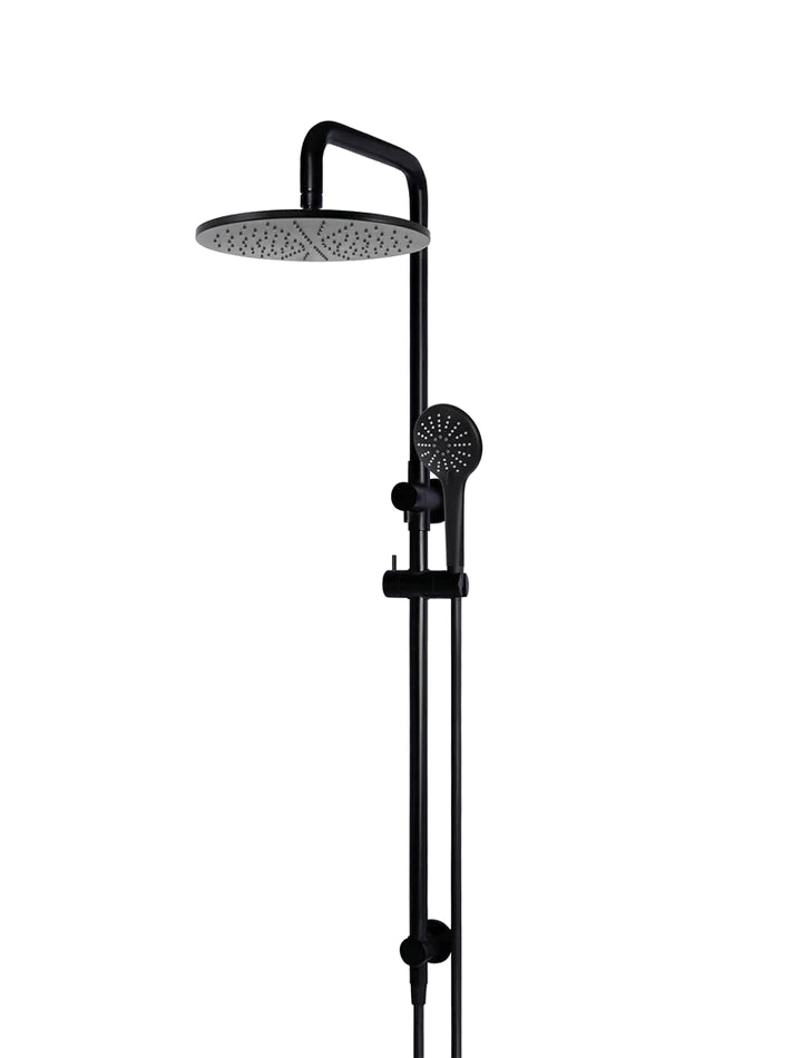 Meir Round Combination Shower Rail and Hand Shower - Matte Black