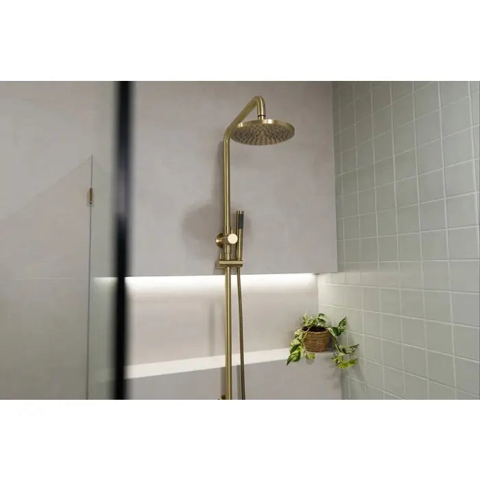 Meir Round Combination Shower Rail and Hand Shower - Tiger Bronze